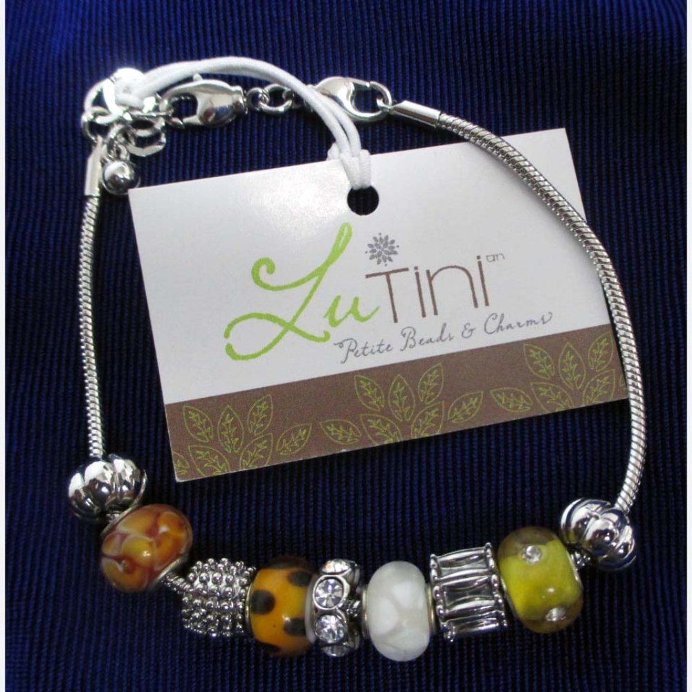 NWT LUTINI BRACELET WITH CHARM BEADS